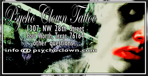 psycho clown tattoo Fort Worth